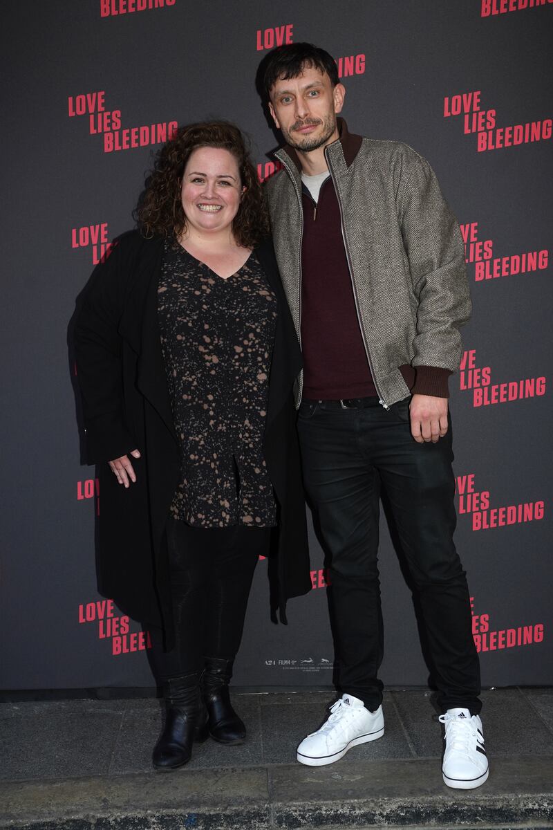 Jessica Gunning and Richard Gadd attending a gala screening of Love Lies Bleeding at the Prince Charles Theatre in central London