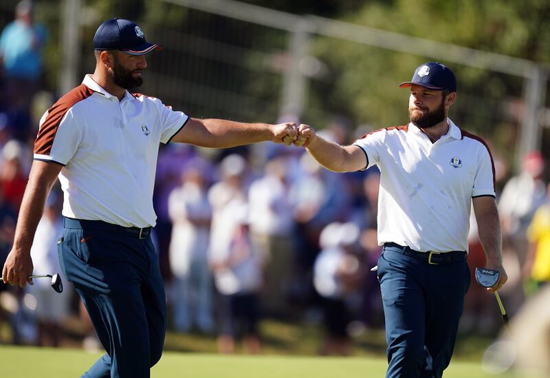 Tyrrell Hatton remained in contention for the US Open despite an unlucky break in round two