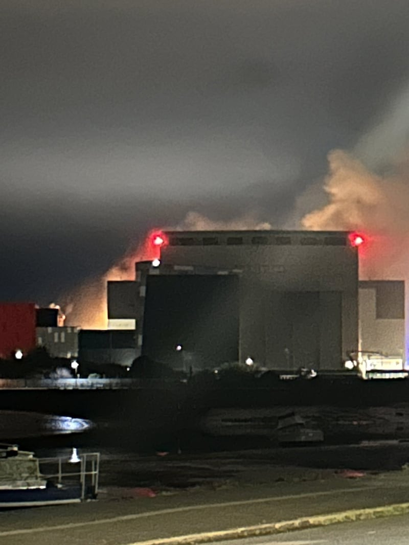 The fire broke out at BAE Systems’ Barrow-in-Furness shipyard in Cumbria on Wednesday morning