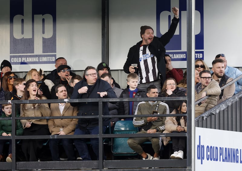 Brian McFadden reacts in the stand