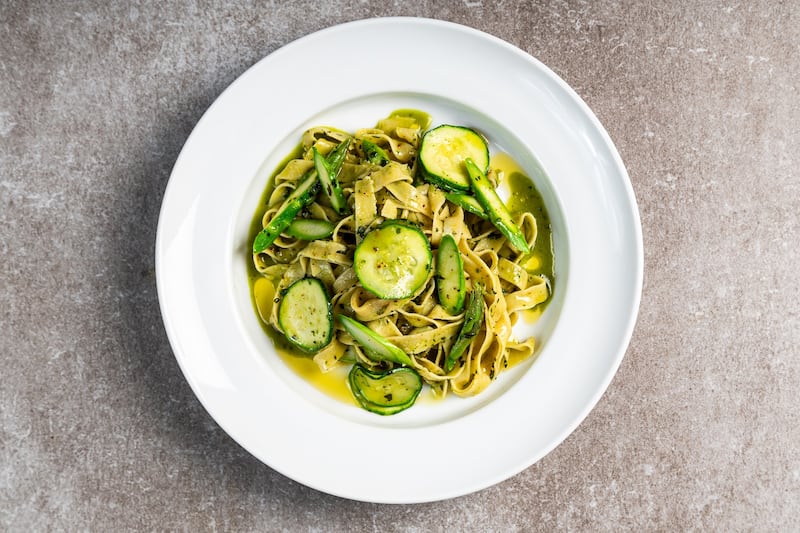 Niall McKenna's asparagus and courgette tagliatelle