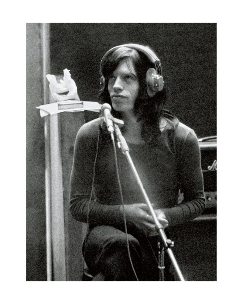 A photo of Sir Mick Jagger in the studio taken by Bill Wyman