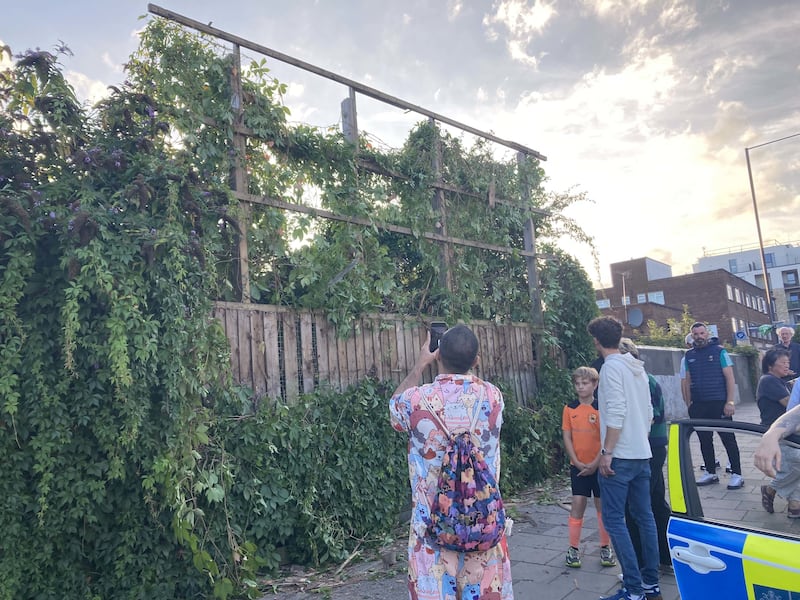 Contractors have dismantled a billboard in Cricklewood, north-west London