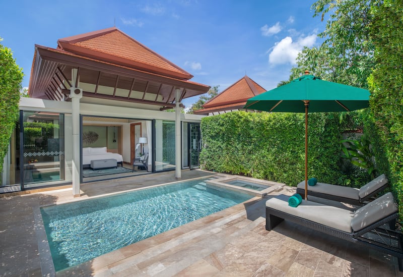 The pool at the serenity pool villa.