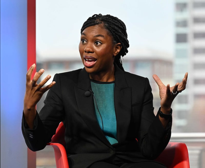 Conservative Party leadership contender Kemi Badenoch, appearing on the BBC1 current affairs programme, Sunday With Laura Kuenssberg