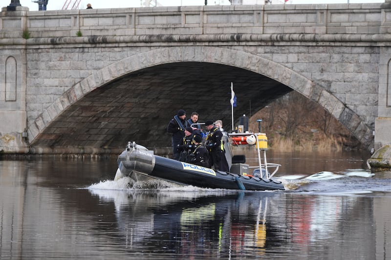 Police have been carrying out searches on the River Dee