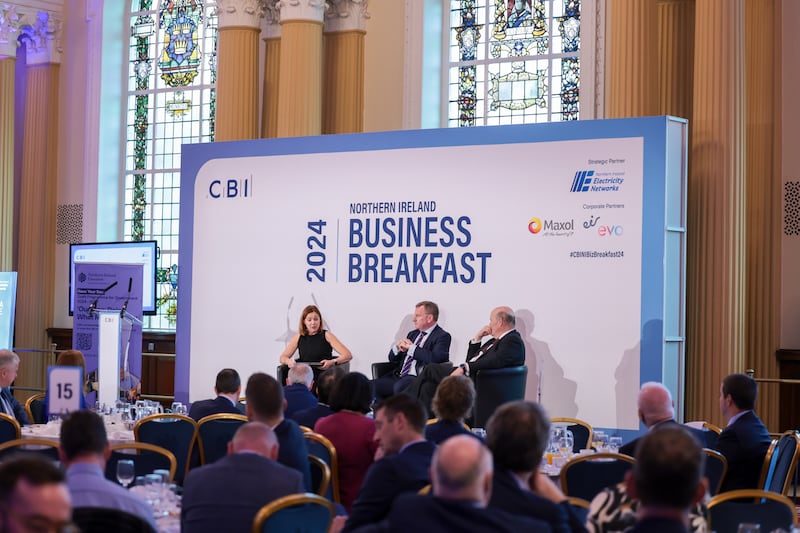 Northern Ireland’s political leaders joined several hundred business chiefs and other stakeholders on Friday at the CBI’s NI annual business breakfast at Belfast City Hall. There was great energy in the room, and it was fantastic to think that everyone attending the breakfast were rooting for the Northern Ireland economy and every attendee was determined to play their own unique part in making it a success.