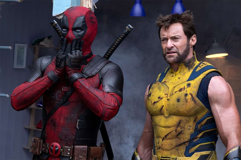 Ryan Reynolds and Hugh Jackman in action as Deadpool & Wolverine