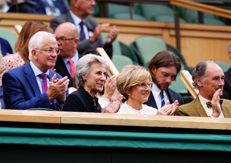 The Duchess of Gloucester in the royal box on day eight