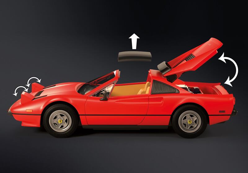 Just like the real thing, Playmobil's Ferrari 308 model has pop-up headlamps and a removable 'targa' roof