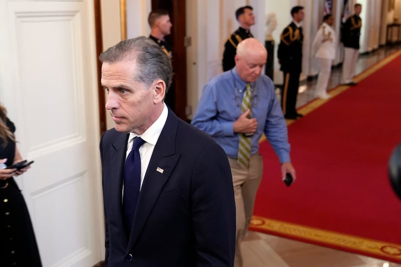 Hunter Biden arrives for a Medal of Honour Ceremony at the White House in Washington on July 3 (Susan Walsh/AP)