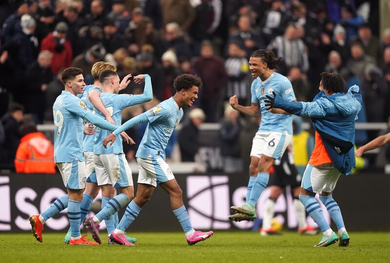 Youngster Oscar Bobb scored a crucial late clincher at St James’ Park