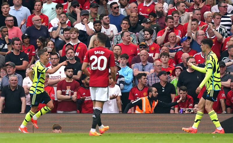 Manchester United were beaten by Arsenal in their last game