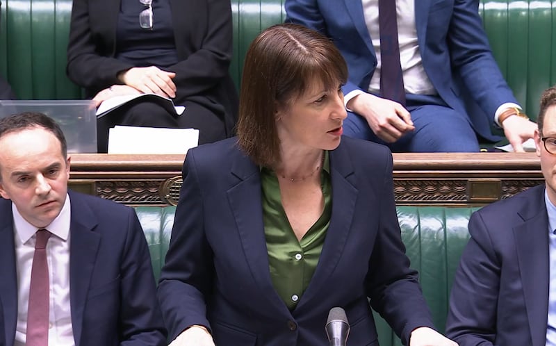 Rachel Reeves answers questions in the Commons