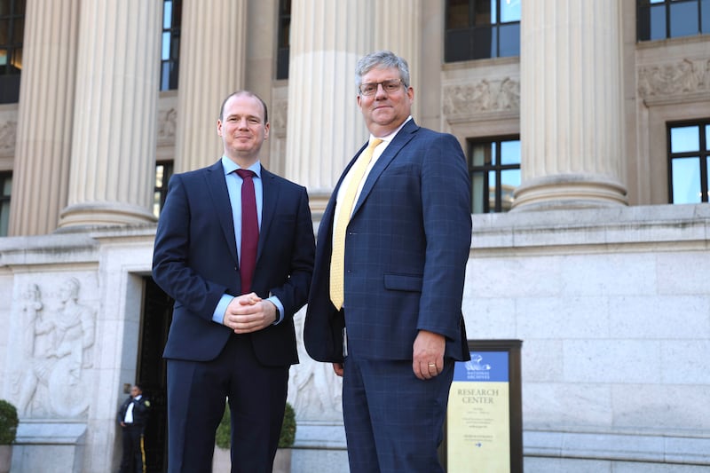 Gordon Lyons with Jay Bosanko, Deputy Archivist of the United States