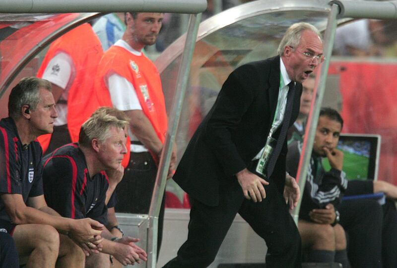 Sven-Goran Eriksson was England manager from 2001-2006