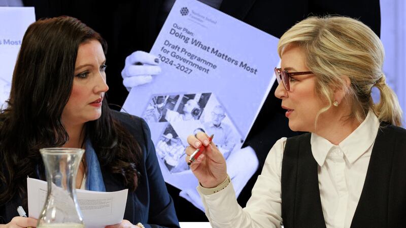 Deputy First Minister Emma Little-Pengelly (left) and First Minister Michelle O'Neill (right).