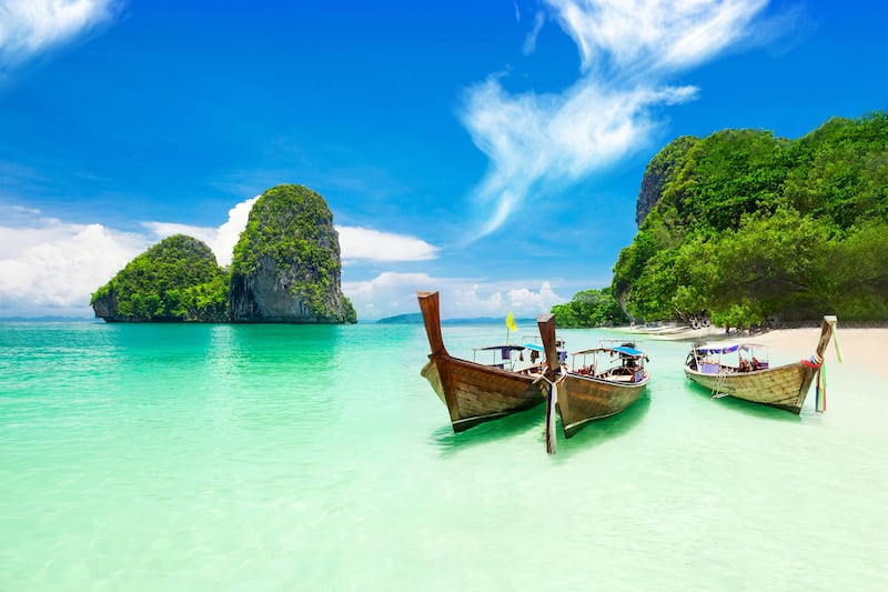 A typical beach scene in Phuket