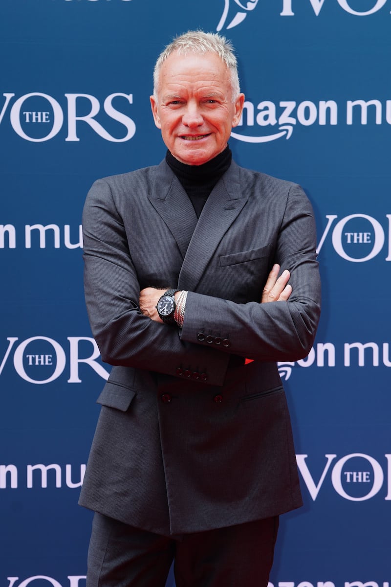 Sting arriving for the annual Ivor Novello Awards at Grosvenor House in London