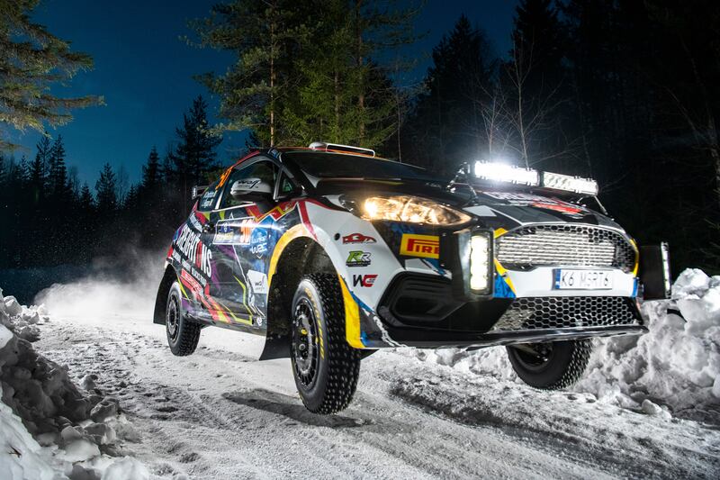 William Creighton and Liam Regan began the 2023 JWRC season with a win at Rally Sweden .jpg