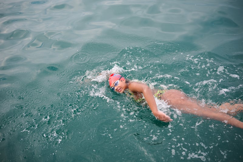 Prisha swam the Channel in 11 hours and 48 minutes.