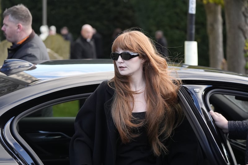 Nicola Roberts arrives ahead of the funeral service for One Direction singer Liam Payne