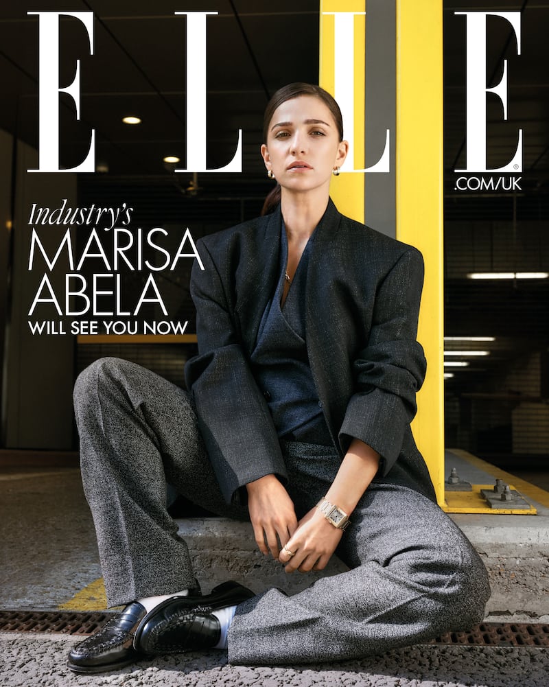 Marisa Abela talks to ELLE UK about filming scenes with co-star Kit Harington, her recent proposal, and her love of fashion. (Elle UK / Laura McCluskey)