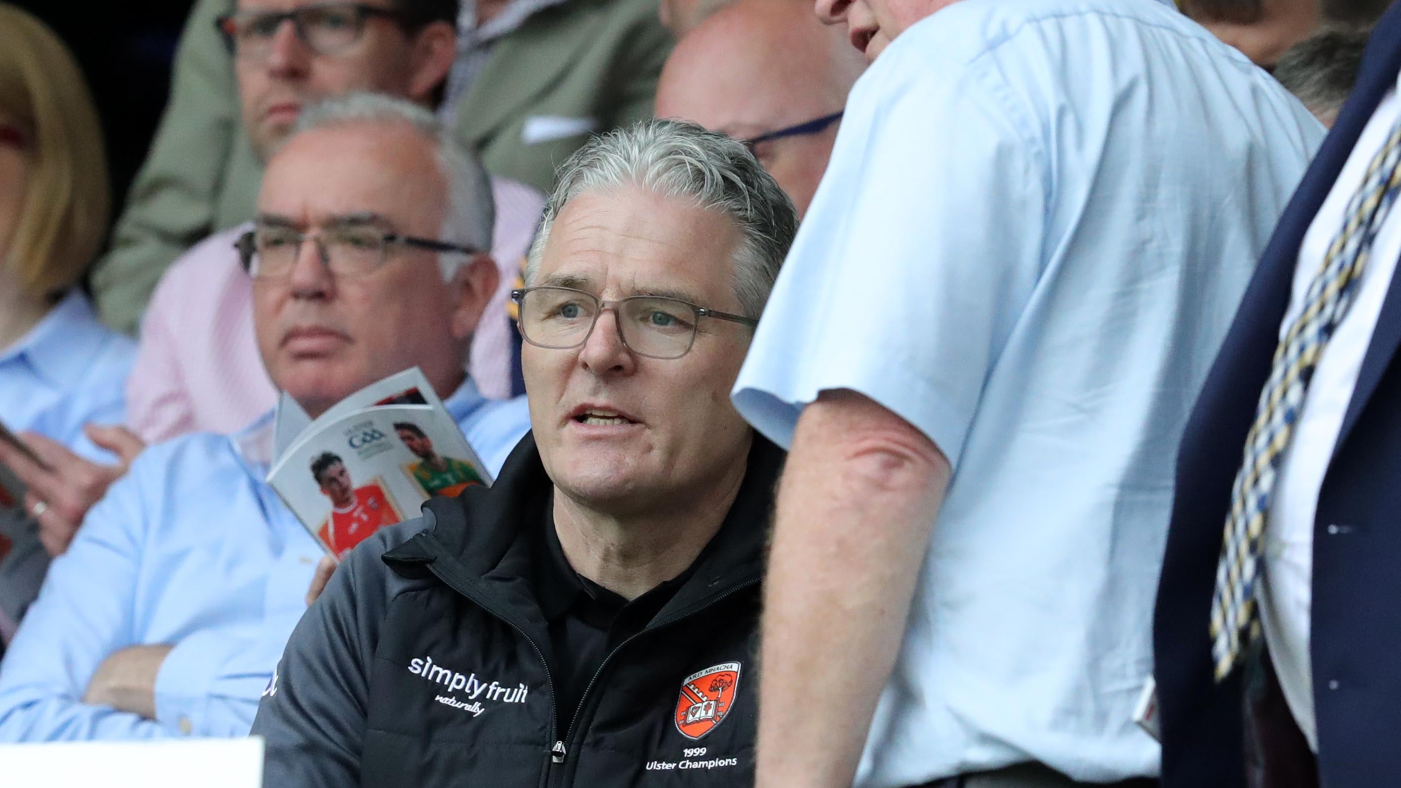 GAA President Jarlath Burns at the Ulster Football Senior Championship final between Armagh and Donegal at St Tiernach's  Park, Clones