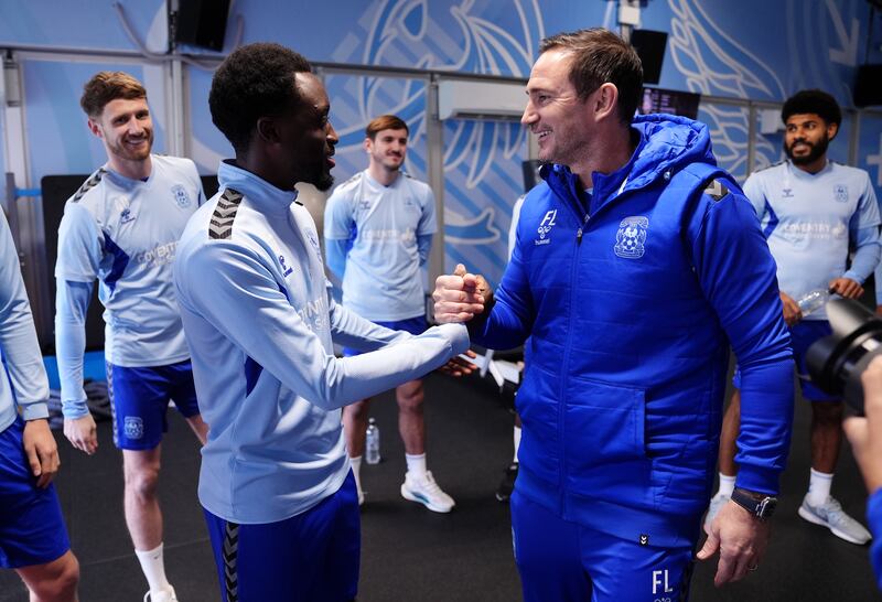 New Coventry manager Frank Lampard met some of his new players on Thursday