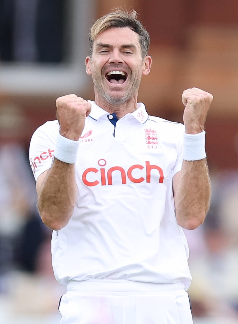 England’s James Anderson was among the wickets in his final test