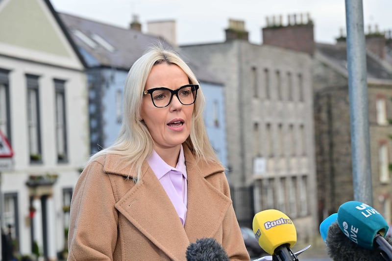 Pacemaker Press 10-12-2024:  Speaking after his sentencing, Detective Chief Inspector Jill Duffie pictured  outside Downpatrick Court. 
A "prolific and chilling" sex abuser from Northern Ireland has been sentenced to 27 years in prison.
David John Andrews, 55, with an address at Maghaberry Prison, pleaded guilty to 130 charges of sexual abuse.
The charges - including attempted rape, threats to kill and inciting children to engage in sexual activity - relate to 47 victims, 46 of whom were children at the time of the offences.
Picture By: Arthur Allison/Pacemaker Press