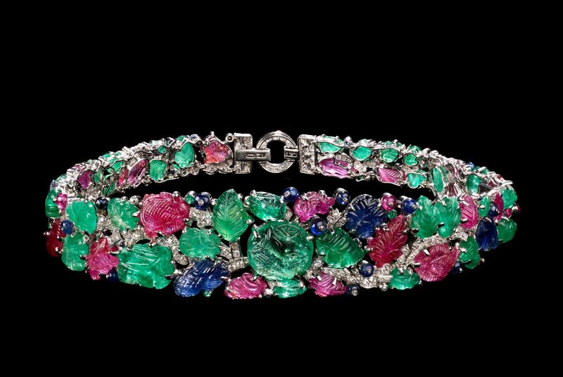 Bandeau in emerald, ruby, sapphire, diamond and platinum, CartierLondon, 1928