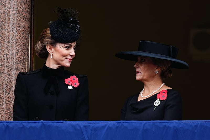 Kate chatted with Sophie ahead of the service at the Cenotaph