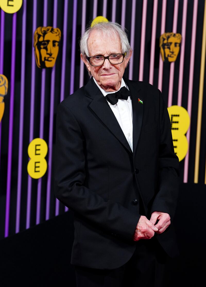 Ken Loach attends the Bafta Film Awards 2024, at the Royal Festival Hall