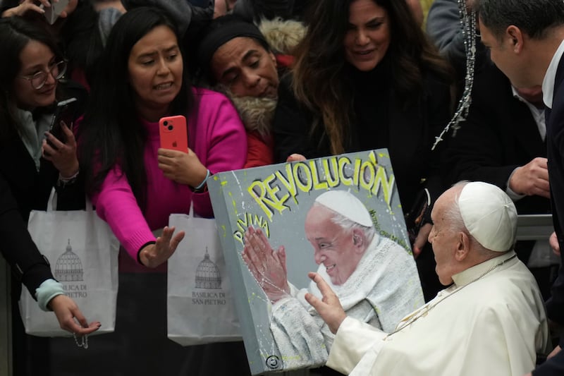 The Pope spoke to the faithful in the Vatican on Wednesday (AP)