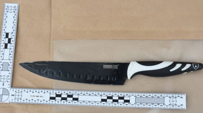 The kitchen knife used to stab Elianne Andam