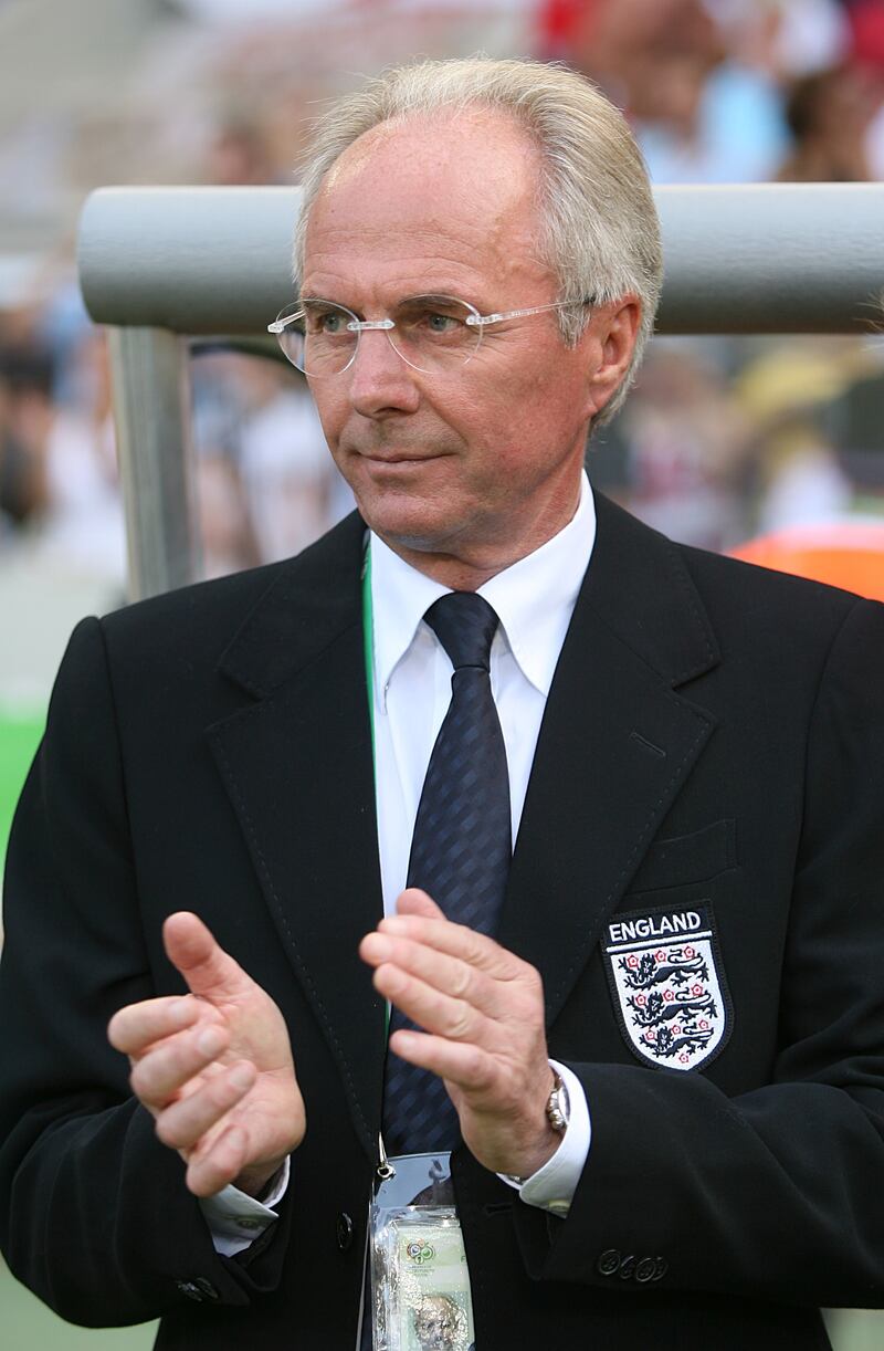 Eriksson’s final tournament in charge of England was the 2006 World Cup