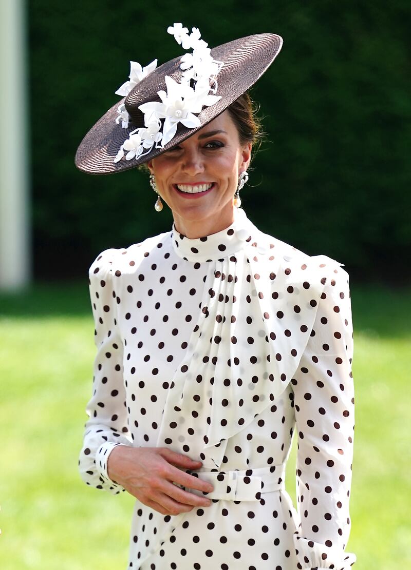 The Princess of Wales wore a polka-dotted Alessandra Rich dress in 2022