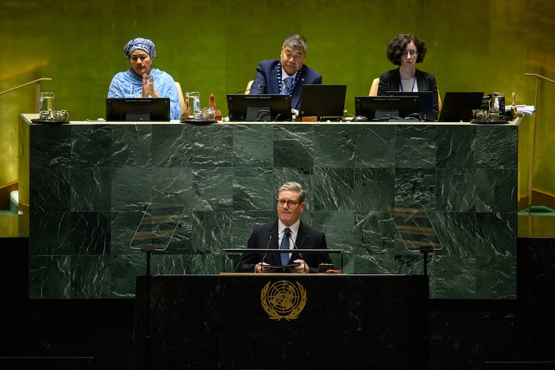 Prime Minister Sir Keir Starmer addressed the United Nations General Assembly in New York last month