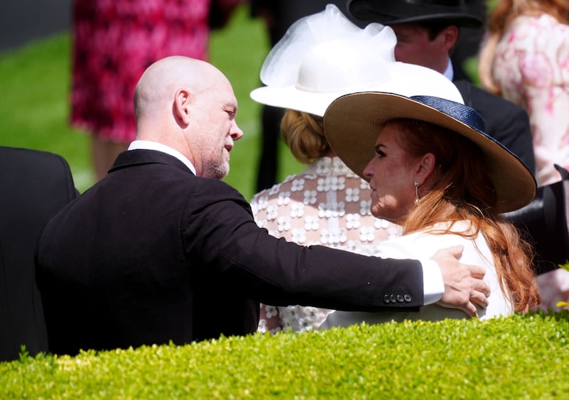 Mike Tindall and Sarah, Duchess of York were spotted chatting