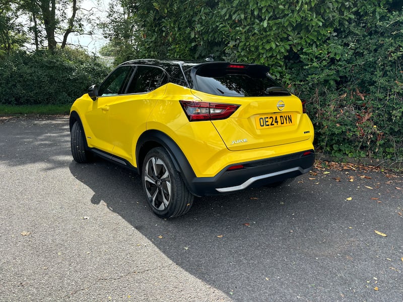 The new yellow paint scheme makes the Juke stand out.