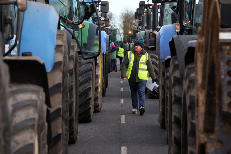 Farmers protest against the Inheritance Tax changes to Agricultural and Business Property Relief.