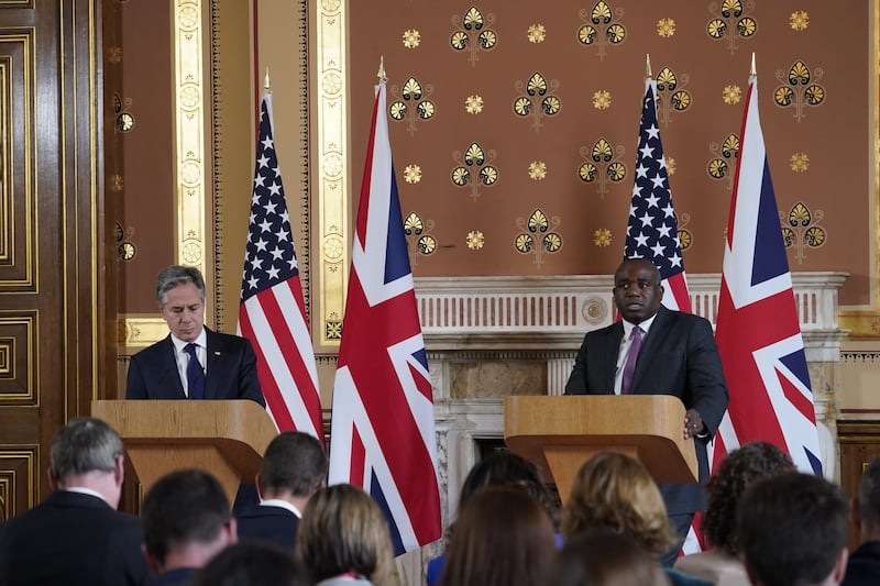 Mr Lammy announced the trip at a press conference alongside his American counterpart on Tuesday