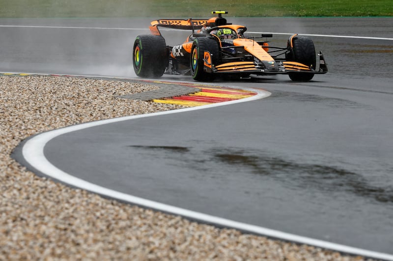 Lando Norris rued another missed opportunity in Belgium (Geert Vanden Wijngaert/AP)