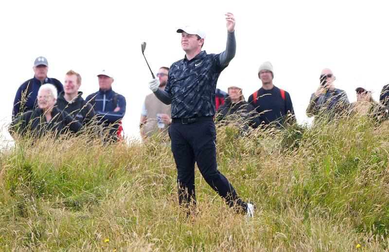 Scotland’s Robert MacIntyre plays from the rough on the fourth hole during day two of The Open at Royal Troon