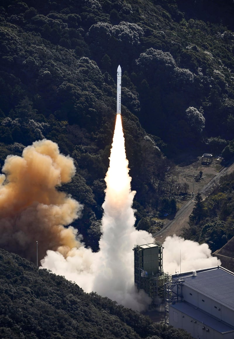 The Kairos No 2 rocket is launched from Space Port Kii in Kushimoto town, western Japan (Kyodo News/AP)