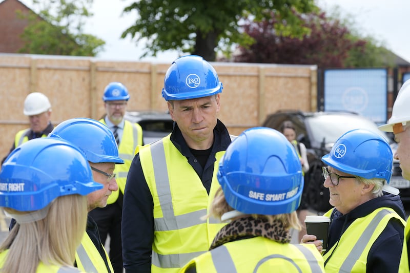 Kevin Sinfield during a groundbreaking ceremony at the new Rob Burrow Centre for MND in Leeds