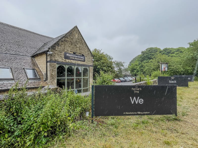 A sign for Jeremy Clarkson’s new pub, The Farmer’s Dog