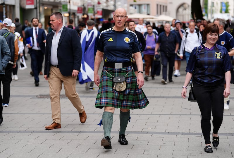 First Minister of Scotland John Swinney joined fans in Munich ahead of the national team’s game against Germany on Friday