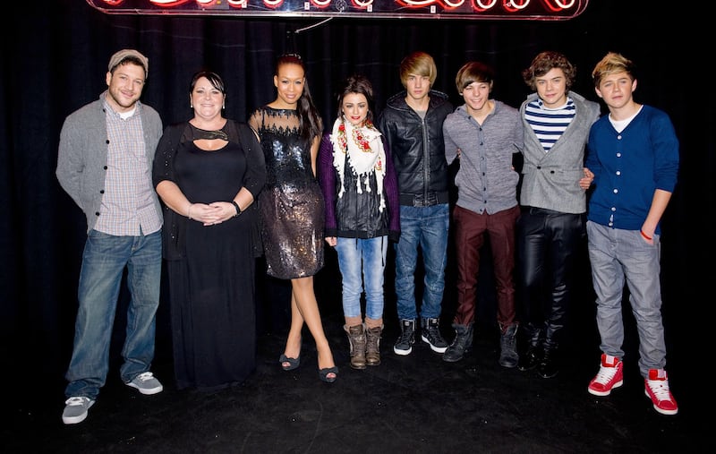 Matt Cardle, Mary Byrne, Rebecca Ferguson, Cher Lloyd and One Direction from The X Factor in 2010